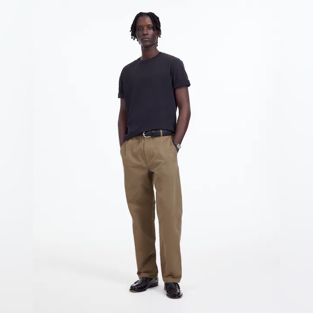 NWT Madewell Men’s Cotton-Blend Pull-On Pant, Size S, Desert Taupe. Brand New.